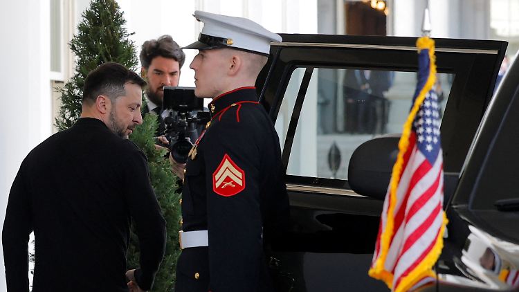 Selenskyj verl&auml;sst Wei&szlig;es Haus nach Eskalation mit Trump vorzeitig