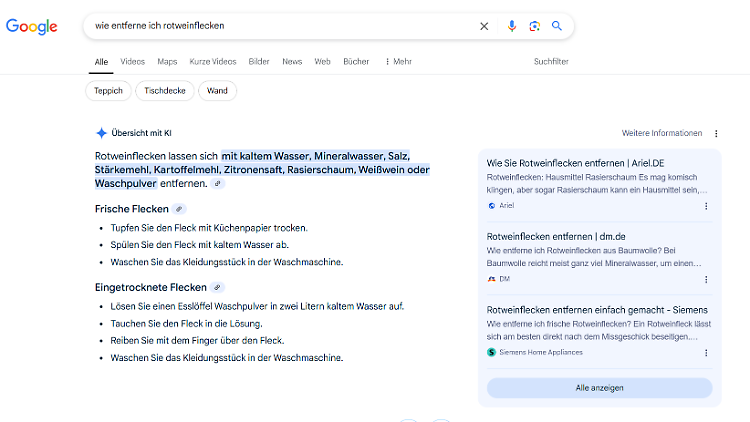 Google liefert Suchergebnisse mit KI-Zusammenfassung