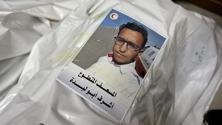 Vermisste Sanitäter im Gazastreifen tot geborgen