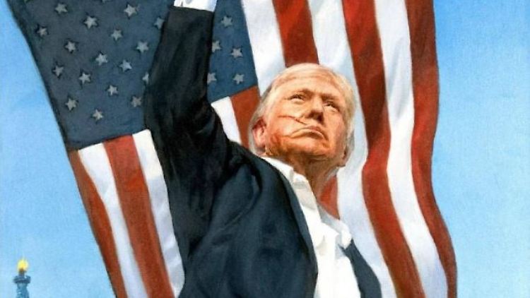 Dieses Porträt schenkte Putin im März Trump