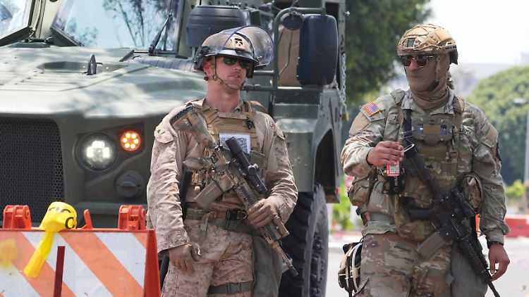 Vor Anti-Trump-Protesten: Marines beziehen Stellung in L.A.